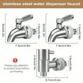 thumbnail image 3 of Beverage Dispenser Replacement Spigot Stainless Steel Dispenser Faucet Cold Beer Drink Juice Wine Barrel Faucet, 3 of 9