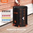 thumbnail image 2 of VEVOR Collapsible Rain Barrel, 100 gallon Large Capacity, PVC Rainwater Collection System Including Spigots and Overflow Kit, Portable Water Tank Storage Container for Garden Water Catcher, Black, 2 of 9