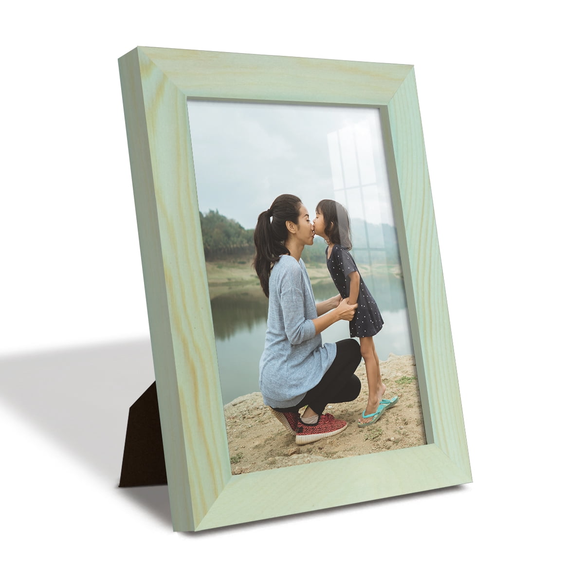 5x7 Wood Grain Picture Frame - Seafoam Green