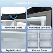 15.6 Cu. Ft. Black Stainless Steel Side-by-Side Refrigerator - Independent Left Freezer & Right Fridge Temperature Control