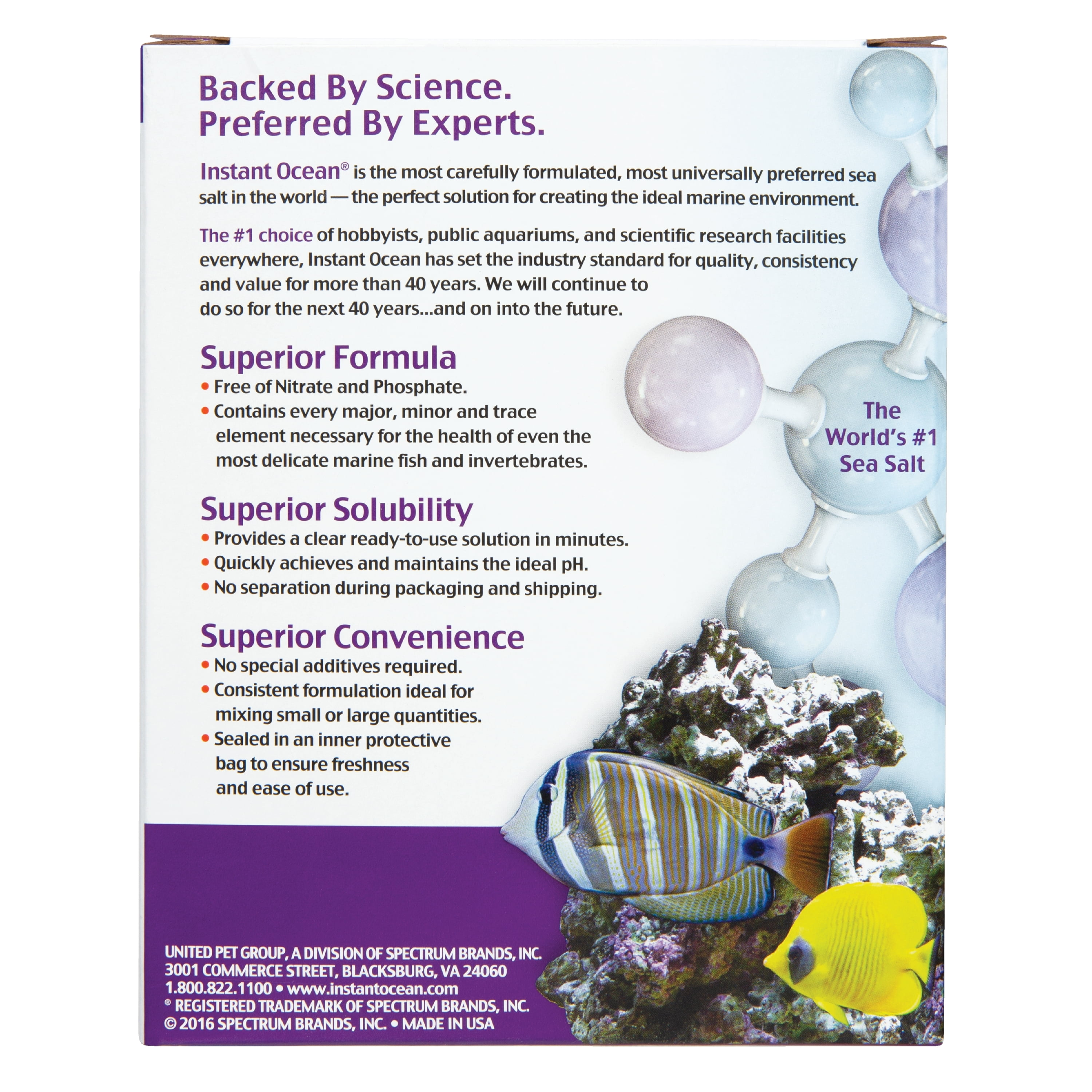 Instant Ocean Sea Salt 10 Gallons, for Marine Aquariums, Fast Dissolving