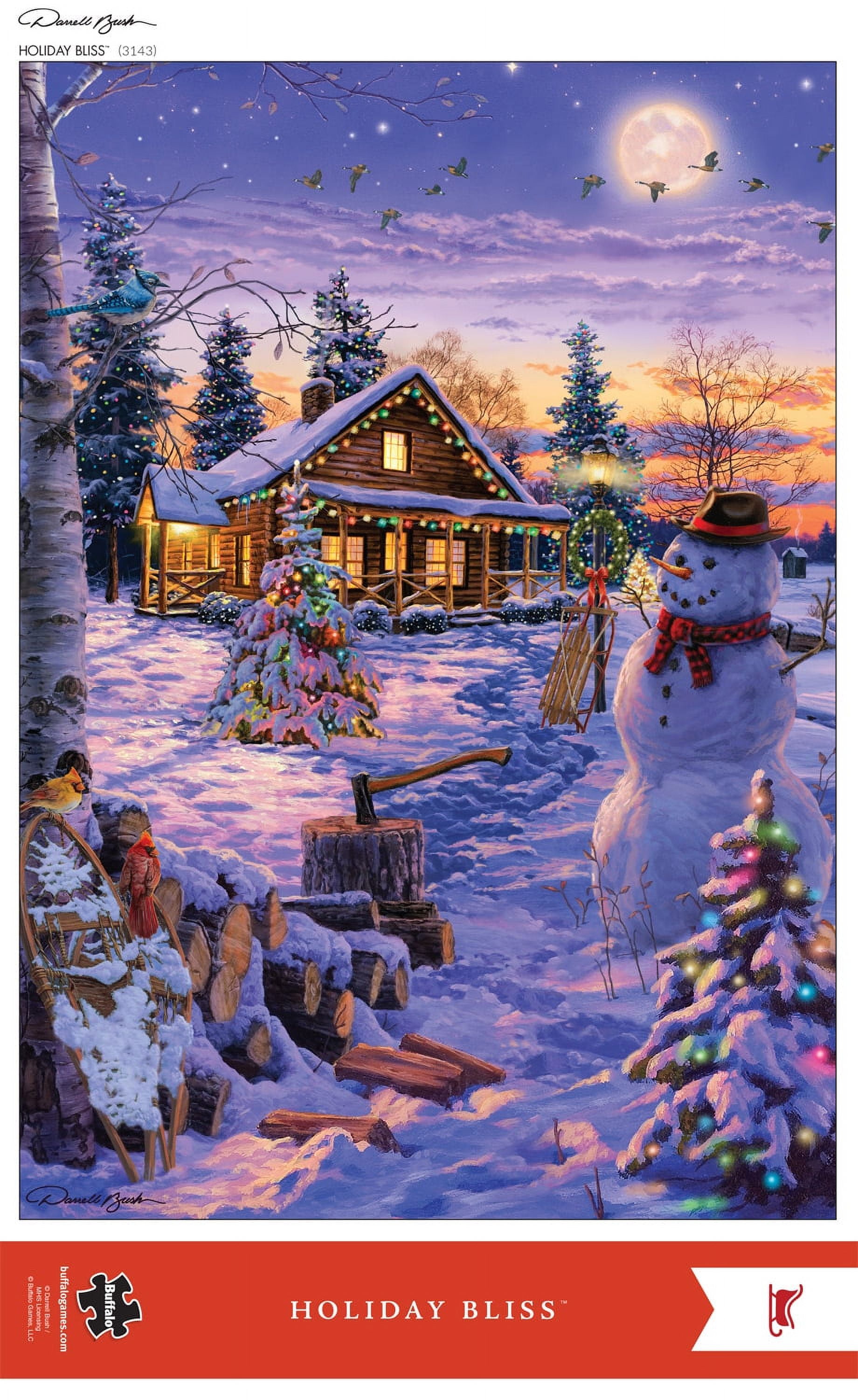 Buffalo Games 500-Piece Darrell Bush Holiday Bliss Jigsaw Puzzle