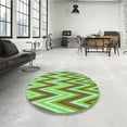 thumbnail image 3 of Ahgly Company Indoor Rectangle Patterned Olive Drab Green Area Rugs, 2' x 3', 3 of 6