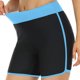 thumbnail image 4 of Prolriy - Bañador corto de cintura alta para mujer, parte inferior del traje de baño, pantalones cortos para niño, parte inferior del traje de baño, banda elástica ancha, pantalones cortos deportivos, 4 of 8