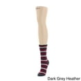 thumbnail image 4 of MeMoi Women's Tonal Stripes Ribbed Boot Socks - Womens - Female, One Size, Light Gray Heather, 4 of 5