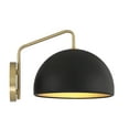 thumbnail image 2 of Trade Winds Hazel 1-Light Wall Sconce in Matte Black with Natural Brass, 2 of 5