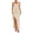 Beige, variant on Laqbezok Women's Ribbed Square Neck Maxi Dress, Sleeveless Side Ruched Bodycon Gown, Casual Slim Fit Dress with High Slit for Summer Party Vacation