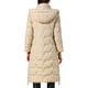 thumbnail image 3 of Abrigo de invierno largo con capucha para mujer INSPIRE CHIC, chaqueta acolchada con cremallera, exterior S color caqui, 3 of 6