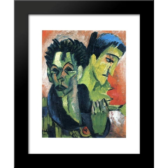 Douple Self-Portrait 20x24 Framed Art Print by Ernst Ludwig Kirchner