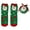 Green santa, variant on JZROCKER Warm Coral Velvets Christmas Stockings Holiday Decorative Socks with Gift Box