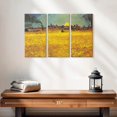 thumbnail image 2 of Elephant Stock Wheat Field At Sunset Wall Art - Horizontal Multi Panel Canvas - Living Room Wall Decor - Nature Multi Panel - Yellow And Orange Decor By Vincent Van Gogh - 23" x 14", 2 of 4