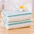 thumbnail image 2 of Pidada 100% Cotton Striped Pattern Hand Towels for Bathroom Set of 4 (Green), 2 of 9