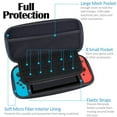 thumbnail image 3 of Accessories Kit for Nintendo Switch Games Bundle Wheel Grip Caps Carrying Case Screen Protector Controller Charger, 3 of 8