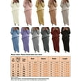 thumbnail image 2 of Fangasis Women 2 Piece Outfits Long Sleeve Sweater Sets Crew Neck Skirt Set Ladies Casual Suit Elegant Holiday Pullover Top And Pencil Skirts Black L, 2 of 2