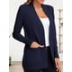 thumbnail image 5 of Cárdigan de Punto Abierto para Mujer, Larga y Bolsillo Azul Marino M, 5 of 10