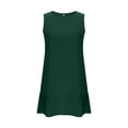 thumbnail image 6 of cocolona Summer Sleeveless Mini Dress Crew Neck Ruffle Flowy Tank Dress Fashion Casual Solid Color Holiday Beach Sundress L, 6 of 7