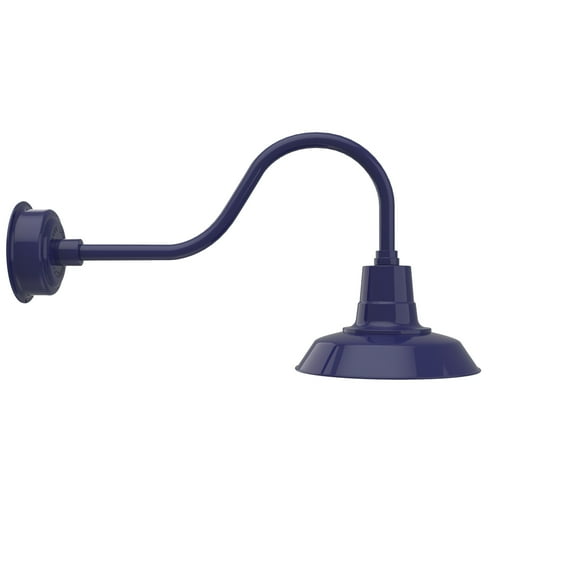 Cocoweb 12" Vintage LED Barn Light in Blue with Contemporary Arm