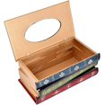 thumbnail image 2 of Caja De Pañuelos Retro Libro Soporte De Papel Almacenamiento De Papel De Madera Para La Decoración Del Hogar - Azul, 2 of 5