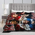 thumbnail image 5 of Kevin Rock Rapper Gates Blanket Soft Cozy Lightweight Warm Throw Blanket Bedroom Sofa Decorations All Seasons Blankets 40"X30", 5 of 6