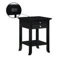 thumbnail image 1 of American Heritage Table d'Appoint Logan avec Station de Recharge, Fini Bois Noir, 1 of 8
