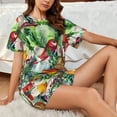 thumbnail image 6 of Bixox Women's Vegan1 Printed Pajama Set 2 Piece Lounge Set Top and Shorts Soft Pajamas, Shorts with Pockets, 6 of 7