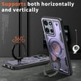 thumbnail image 6 of Decase Case for Moto G 5G (2025), Shockproof Magnetic Phone Case with Ring Stand,Wireless Charging Compatible,Purple, 6 of 6