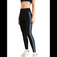 thumbnail image 2 of de Compresión para Control de Abdomen para Mujer, Pantalones de Yoga para Correr y Hacer Ejercicio con Cintura Alta. Azul L, 2 of 8