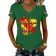 thumbnail image 1 of Women's Germany Football Graphic T-Shirt, V-Neck Casual Letter Print T-Shirt, Fashion Short Sleeve Graphic Tee, Summer Daily Lightweight Tops for Soccer Tournament 2026 Army Green Size: L, 1 of 4