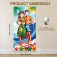thumbnail image 6 of Luau Photo Door Banner Hawaiian Party Decorations Large Fabric Hawaiian Photo Booth Backdrop Aloha Tiki Banner Couple Surfing Face in Hole Photo Prop for Tropical Beach Party 35.43x70.87 Inch, 6 of 7