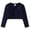Navy, variant on Girls Bolero Cardigan Cropped Shrug Glitter Bow Print Soft Knit Party Sweater for Kids White Size 1T
