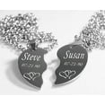 thumbnail image 4 of SOLID STAINLESS STEEL HEARTS SPLIT HEART NECKLACES LOVE FREE ENGRAVING, 4 of 6