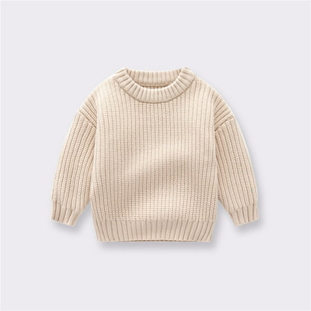

FZM Christmas Toddler Kids Children s Solid Knit Sweater Winter Clothes For Girls Baby Tops Clothes