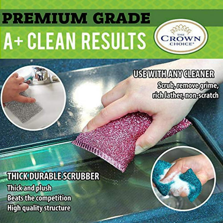 The Crown Choice All Purpose Cleaning Scrubber Dish Cloth, No More Odors  from Sponges, Scrubbers or Wash Cloths