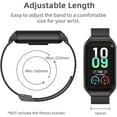 thumbnail image 6 of KOMI Strap for Amazfit Band 7 Metal Replacement Strap Wristband Watch Strap Compatible with Amazfit 7 Fitness Tracker smartwatch Milan,Black, 6 of 9