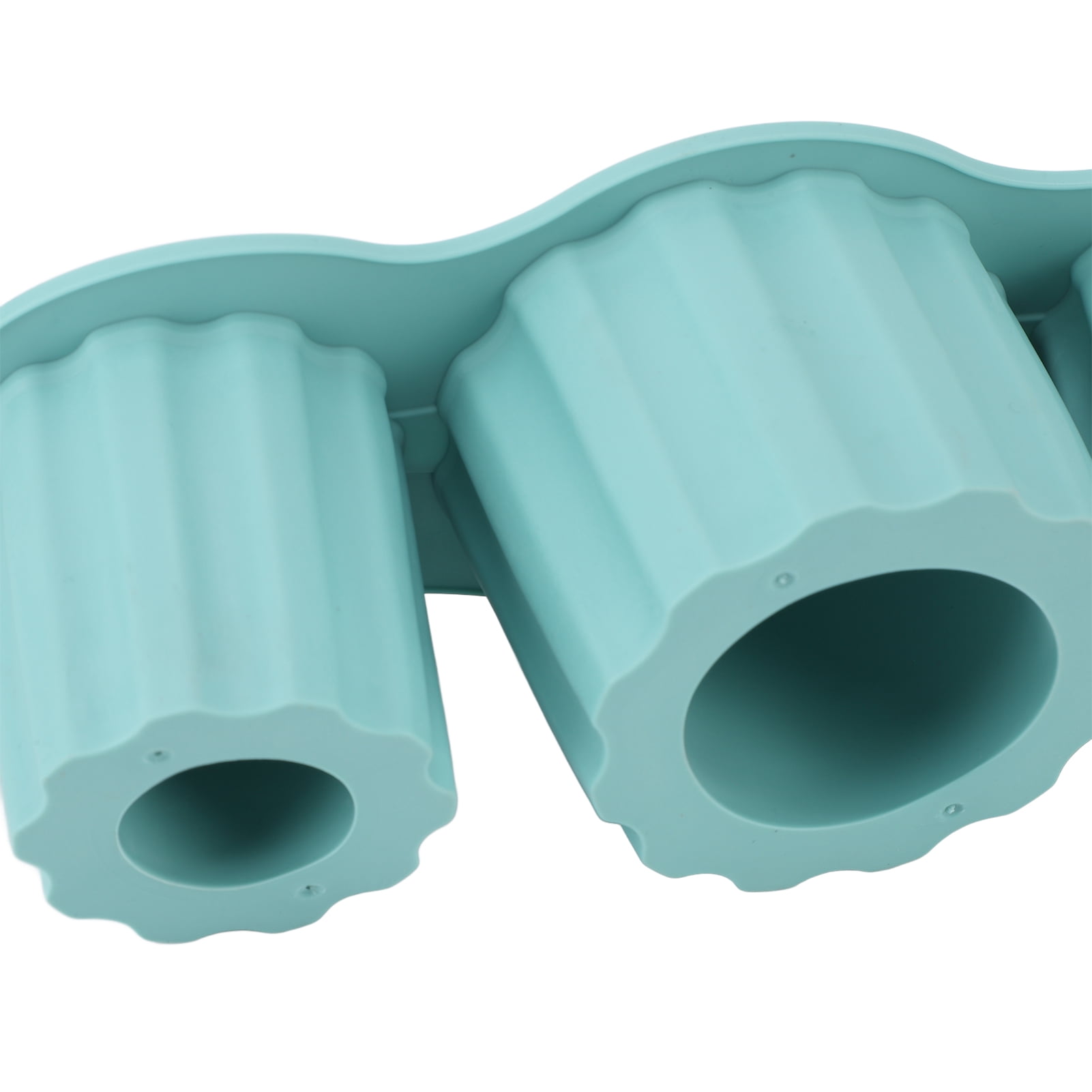 Cylinder Ice Cube Tray, Hollow Silicone Tube Ice Molds with Lid & Bin - Green