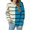 Blue, variant on Womens Striped Pullover Sweater Crew Neck Long Sleeve Knitted Color Block Casual Loose Lightweight Sweaters for Women