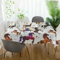 thumbnail image 3 of Yayeee Tablecloths 54" x 54" Rectangle Wrinkle Resistant Party Table Cover, Rainbow Stars Pattern, 3 of 8