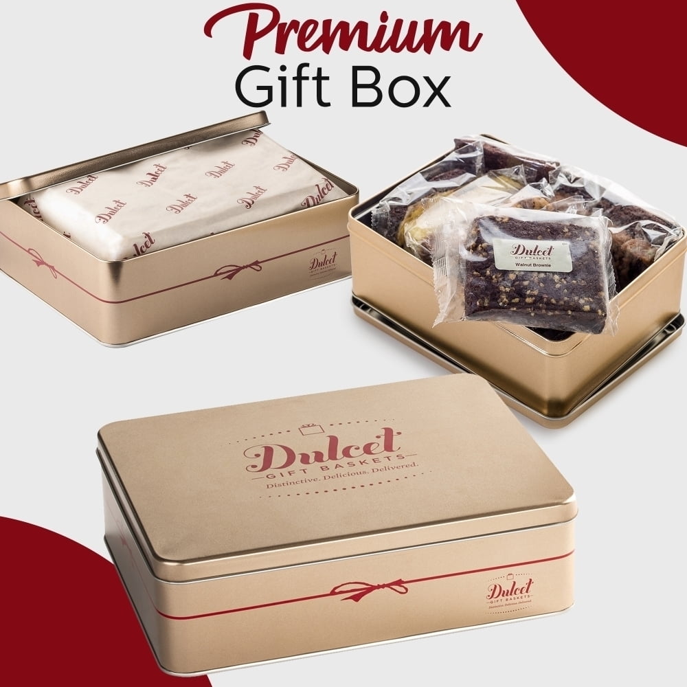 Dulcet Gift Baskets NY Style Black & White Cookies Favorite Gift Tin- Great for Celebrations Wishes for Men, Women, Girls, boys.