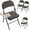 Black Gray, variant on Simenmax 2PCS Folding Chair Padded, Leather Portable Stackable Chair with Steel Frame - Indoor Outdoor Use for Home, Office, Party, Wedding, Church, Black