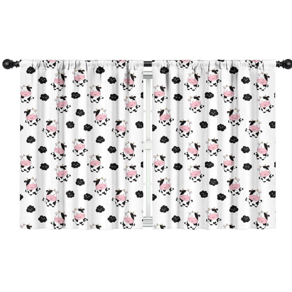 Blackout Kids Curtains,White Cow Cloud Pattern Childrens Insulated Curtains Set Of 2,Bedroom Essentials,Toddler Room Decor 42x54in(106x137cm)