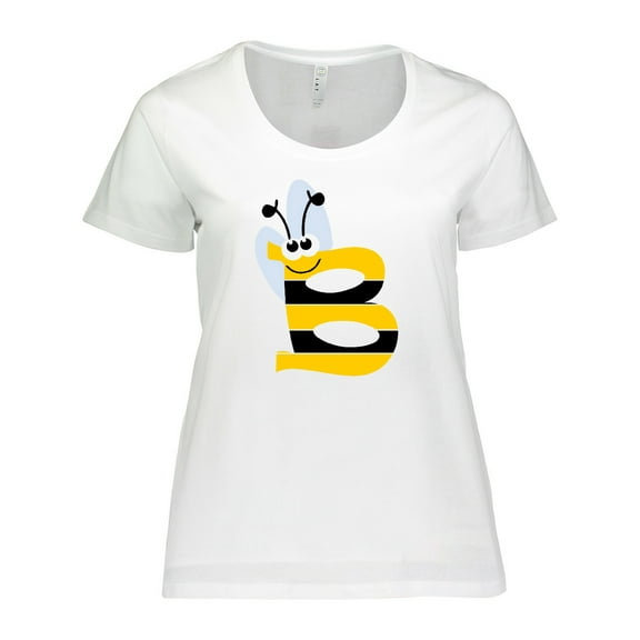 Inktastic Cute Bee Initial B Women's Plus Size T-Shirt