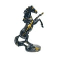 thumbnail image 4 of Escultura de caballo, adorno coleccionable de resina, figura decorativa moderna para escritorio Negro, 4 of 9