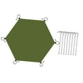 thumbnail image 3 of Estera de playa con huella de carpa impermeable, estera de piso para carpa para senderismo al aire libre, picnic con 6 estacas para carpa, 3 of 8