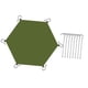 thumbnail image 3 of Estera de suelo para tienda de campaña hexagonal con huella, lona multiusos para protección solar y camping con 6 estacas para carpa, 3 of 9