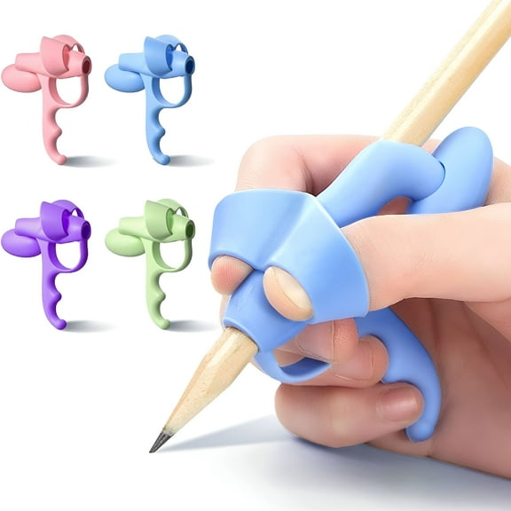 BESTSKY Silicone Pencil Grip,Blue,4 Count