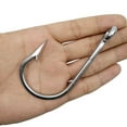 thumbnail image 2 of 10pcs 7732 Stainless Steel Fishing Hooks Sharp Big Thick Tuna Bait Fishing Hook Size 5/0 6/0 7/0 8/0 9/0 10/0 11/0 12/0, 2 of 18