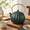 Pumpkin: Dark Green-40 oz (1200 ml), variant on Pink Pumpkin Cast Iron Teapot - Cute Tea Kettle Stovetop Safe