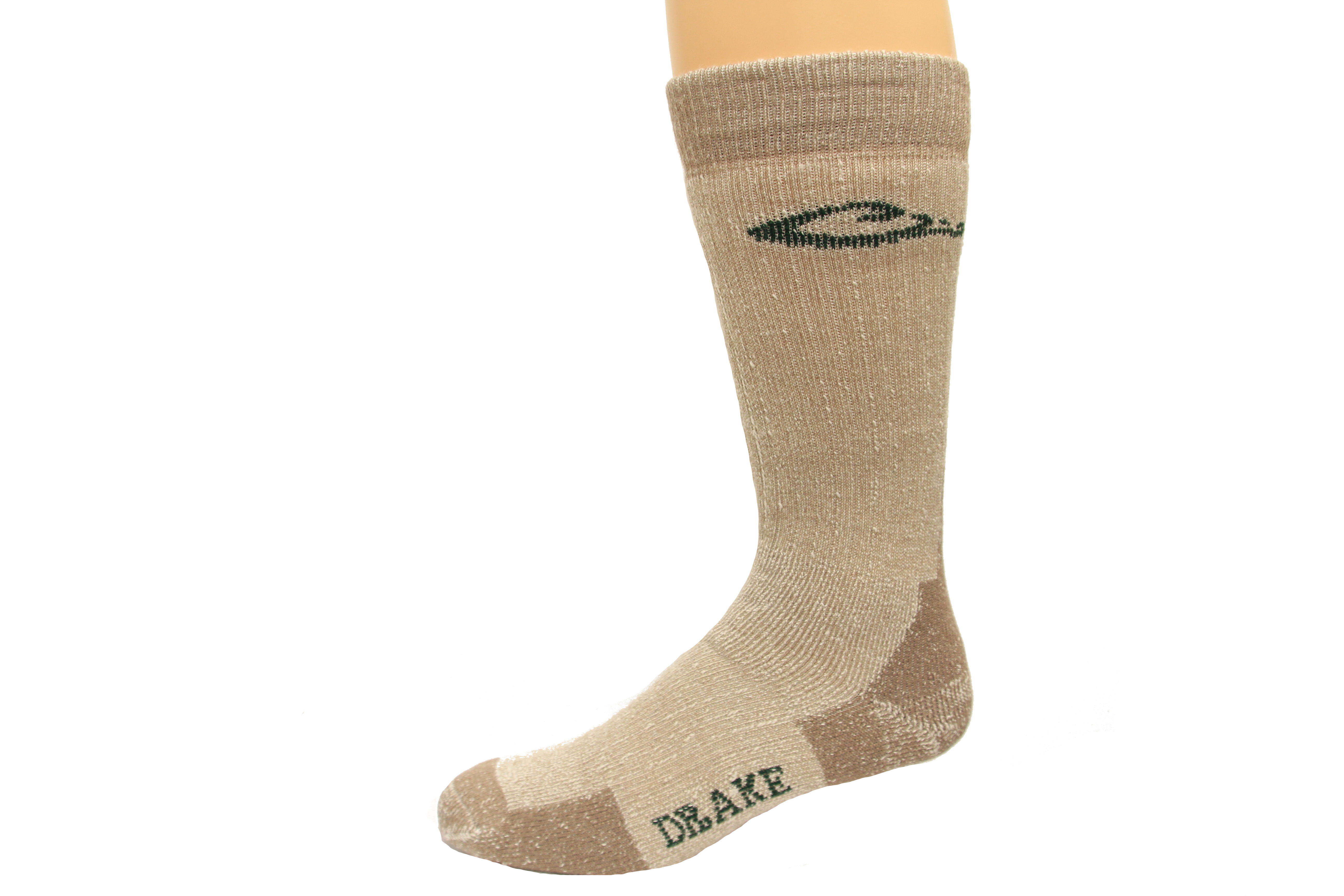 Drake Merino Wool Blend Socks, Taupe, Lrg (W 9-12 / M 9-13), 1 Pair