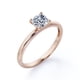 thumbnail image 5 of JeenMata Anillo de Compromiso con Solitario de Moissanita de Talla Cojín de 1 Quilate con Certificación Engastado en Garras en Baño de Oro Rosa de 18 K sobre Plata, 5 of 7