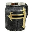 thumbnail image 2 of Atlantic Collectibles Medieval Templar Crusader Knight Suit of Armor Helmet Beer Stein Tankard Coffee Cup Mug, 2 of 5